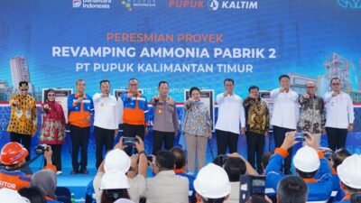 Sinergi Polisi Kawal Peresmian Revamping Pabrik Amoniak PT Pupuk Kaltim